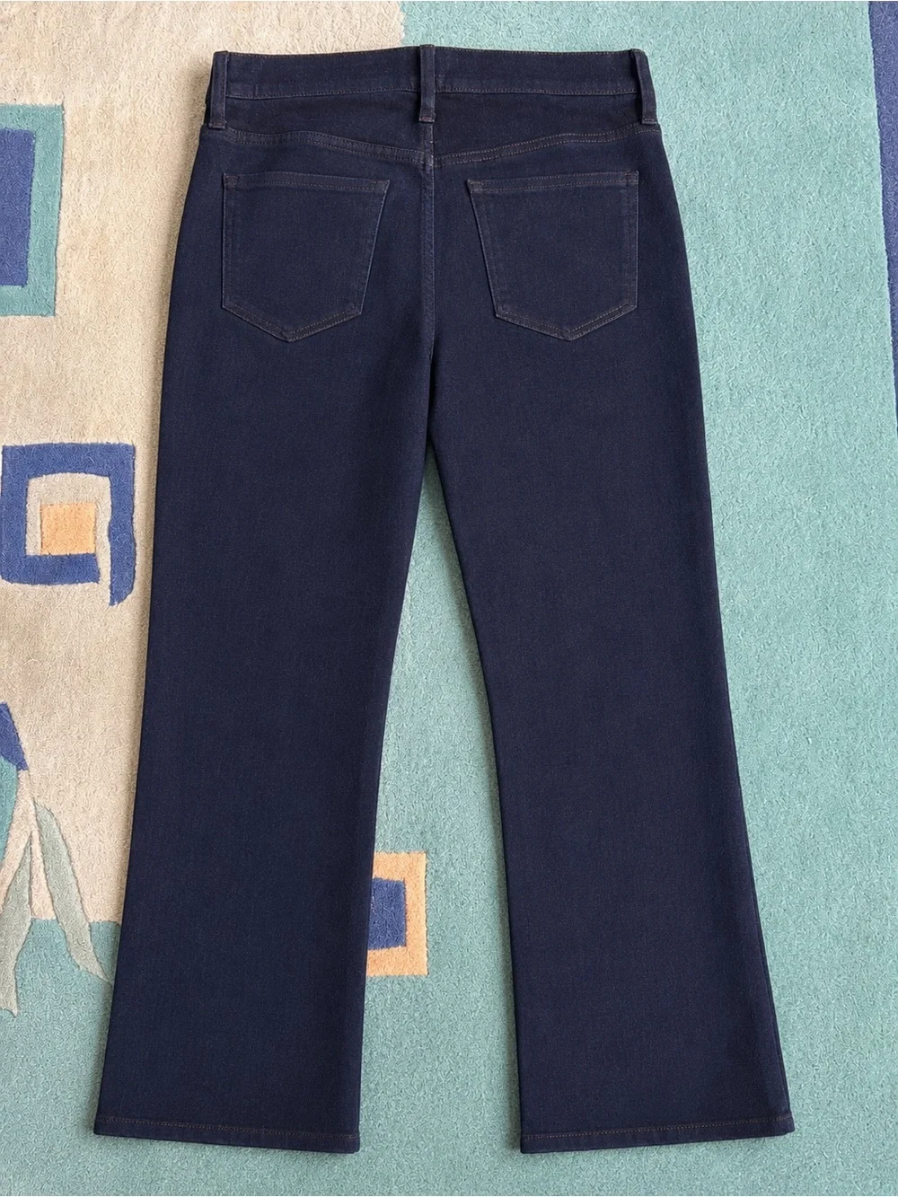 J. Crew Navy High-Rise Flare Jeans with Button-Fly